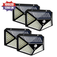 Load image into Gallery viewer, 100LED solar wall light