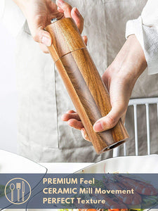 Wood Pepper Mill Ceramic Core Manual Pepper Grinder Multipurpose Seasoning Bottle Kitchen Tool