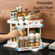 Load image into Gallery viewer, Multi Functional Rotary Pull Organizer Storage Rack Kitchen Desktop Condiment Rack Storage