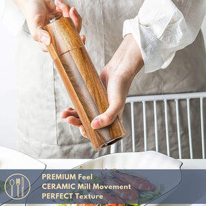 Wood Pepper Mill Ceramic Core Manual Pepper Grinder Multipurpose Seasoning Bottle Kitchen Tool