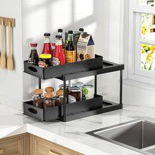 Load image into Gallery viewer, Pull-Out Double Shelf Kitchen Sink Disassembly Storage Countertop Spice Rack Seasoning Storage Rack