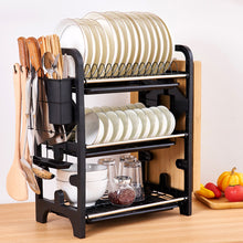 Load image into Gallery viewer, 2 Layers Stainless Steel Dish Storage Rack Kitchen Storage Holder Dish Bowl Drain Rack