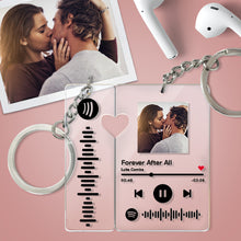 Load image into Gallery viewer, Custom Spotify Keychain With Picture Personalized Scannable Spotify Music Song Code Keychain For Couples Lover Boyfriend Gift