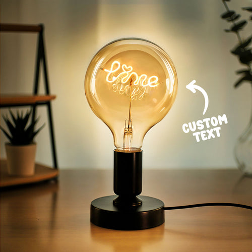 Custom Text Vintage Edison Led Filament Modeling Lamp