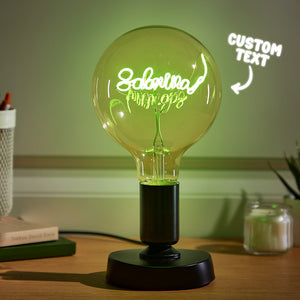 Custom Text Vintage Edison Led Filament Modeling Lamp