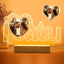 Load image into Gallery viewer, Custom Acrylic Lamp Personalized I Love You Photo Night Light