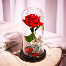 Load image into Gallery viewer, Led Night Light Glass Cover Eternal Red Rose Flower Home Desktop Decoration
