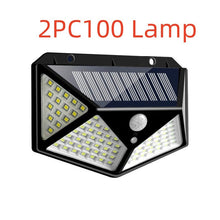 Load image into Gallery viewer, 100LED solar wall light